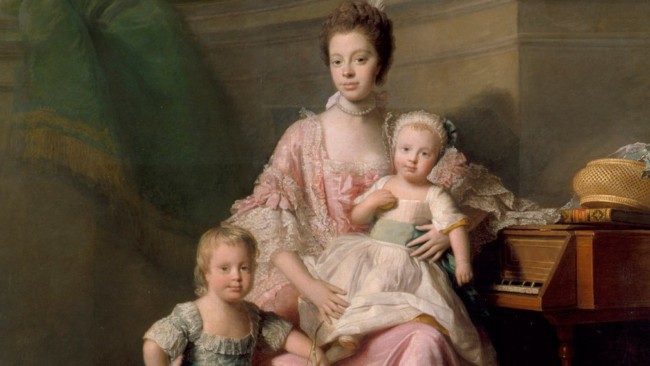 Queen Charlotte with her two Eldest Sons as small children