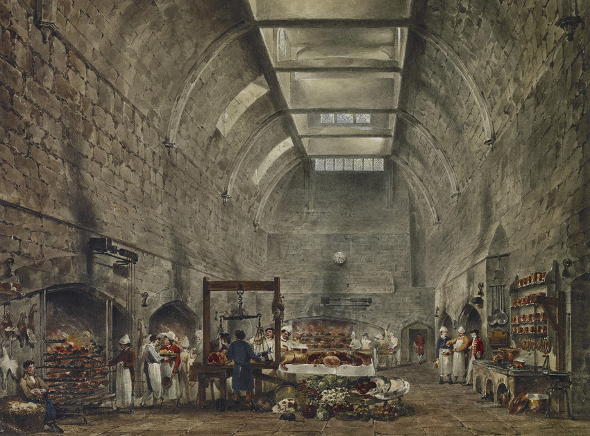 Painting of the kitchen at Windsor Castle