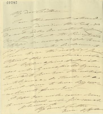 Handwritten letter from Princess Charlotte of Wales to her father